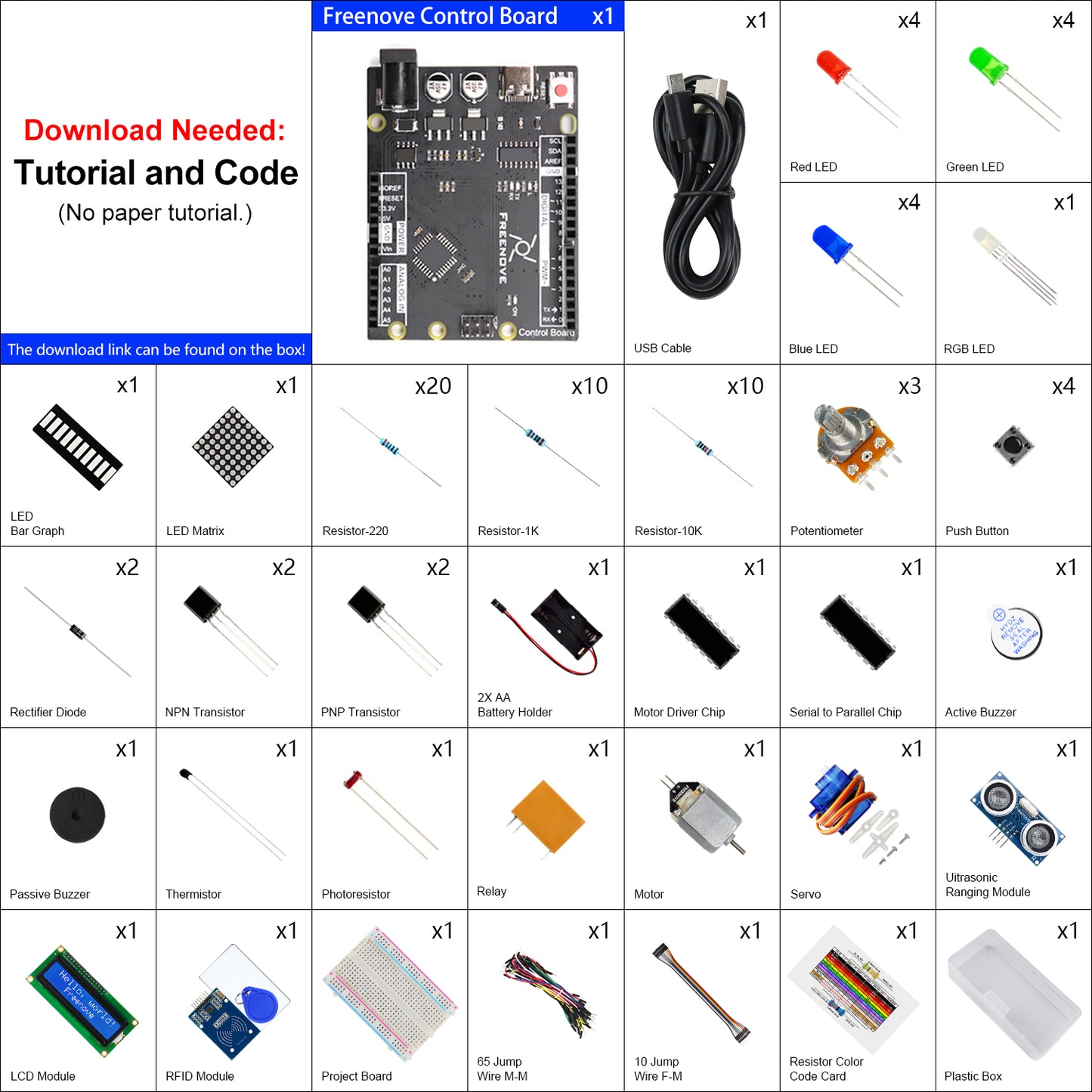 Freenove RFID Starter Kit (Compatible with Arduino UNO R3), 180-Page Detailed Tutorial, 161 Items, 30 Projects