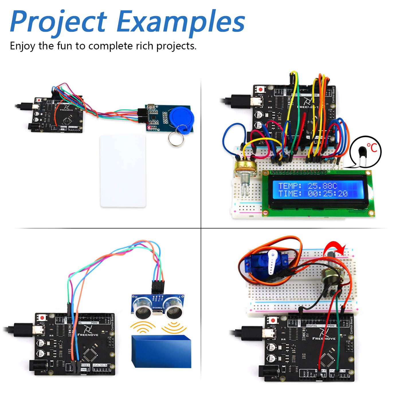 Freenove RFID Starter Kit (Compatible with Arduino UNO R3), 180-Page Detailed Tutorial, 161 Items, 30 Projects