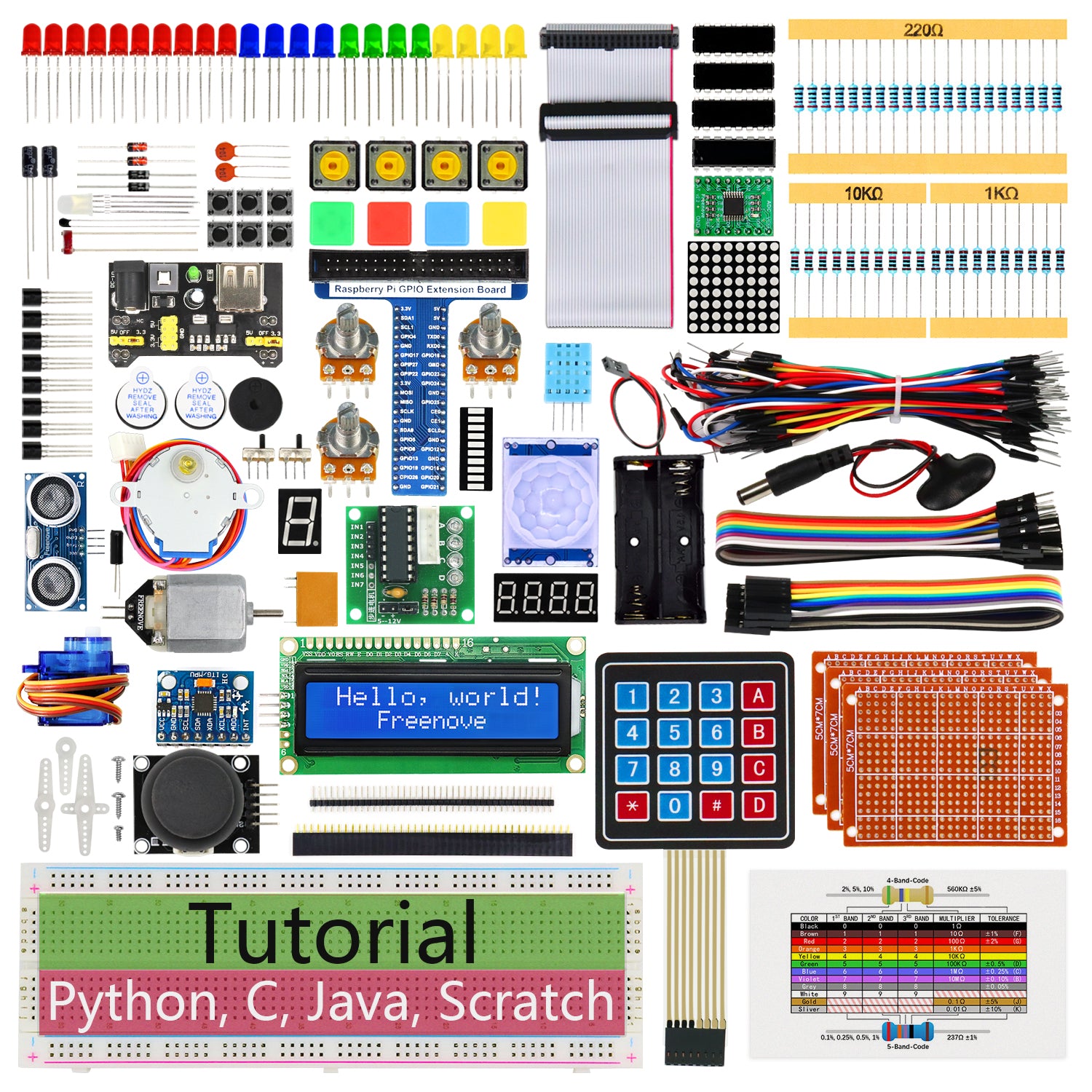 Freenove Ultimate Starter Kit for Raspberry Pi 5 4 B 3 B+ Zero 2 W, 96