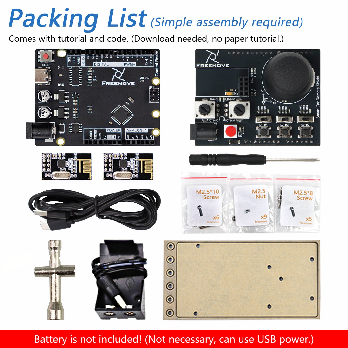 Freenove Remote Control Kit (Compatible with Arduino IDE) with Wireless Module