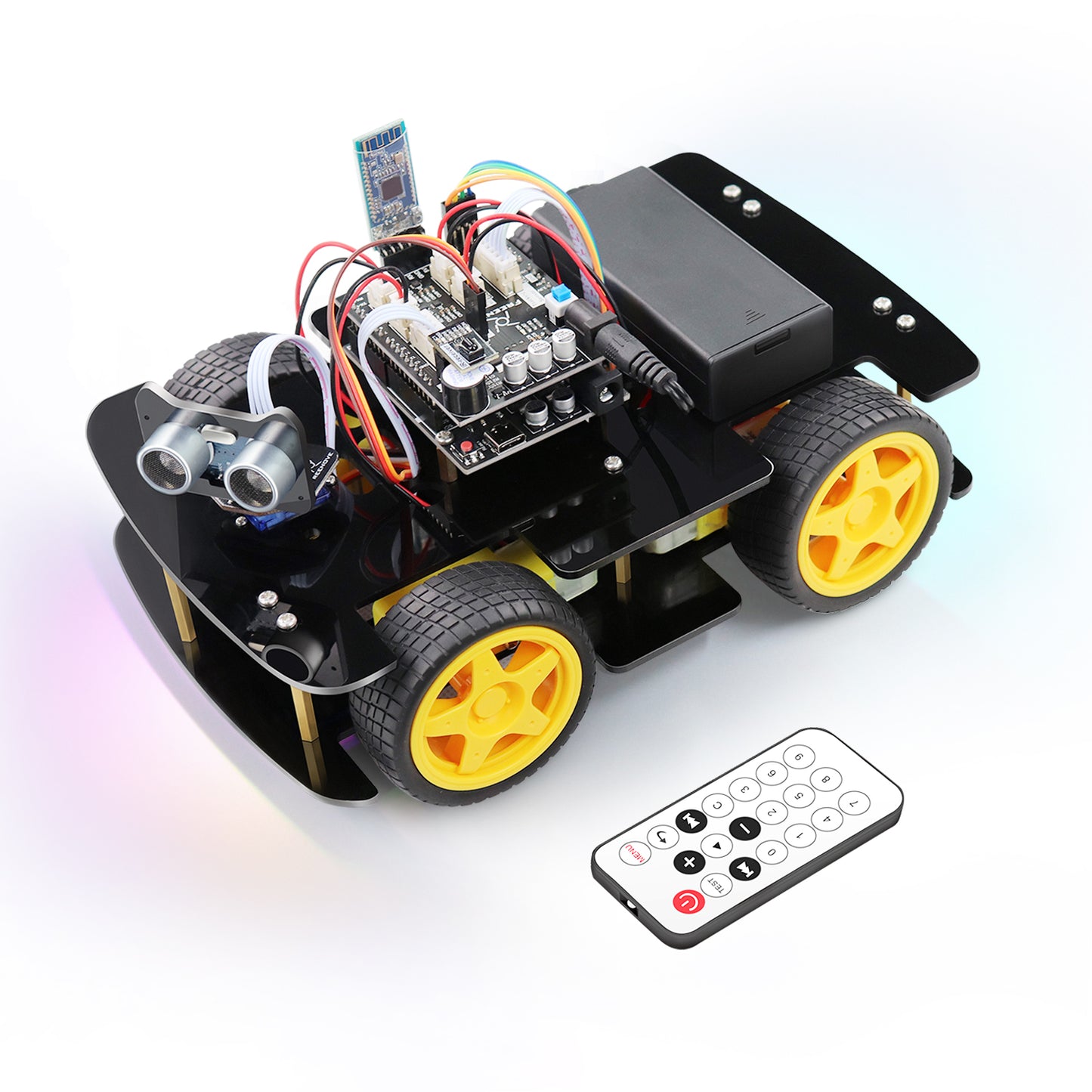 Freenove 4WD Car Kit (Compatible with Arduino IDE), Line Tracking, Obstacle Avoidance, Wireless Control App, Ultrasonic Sensor Motor Servo