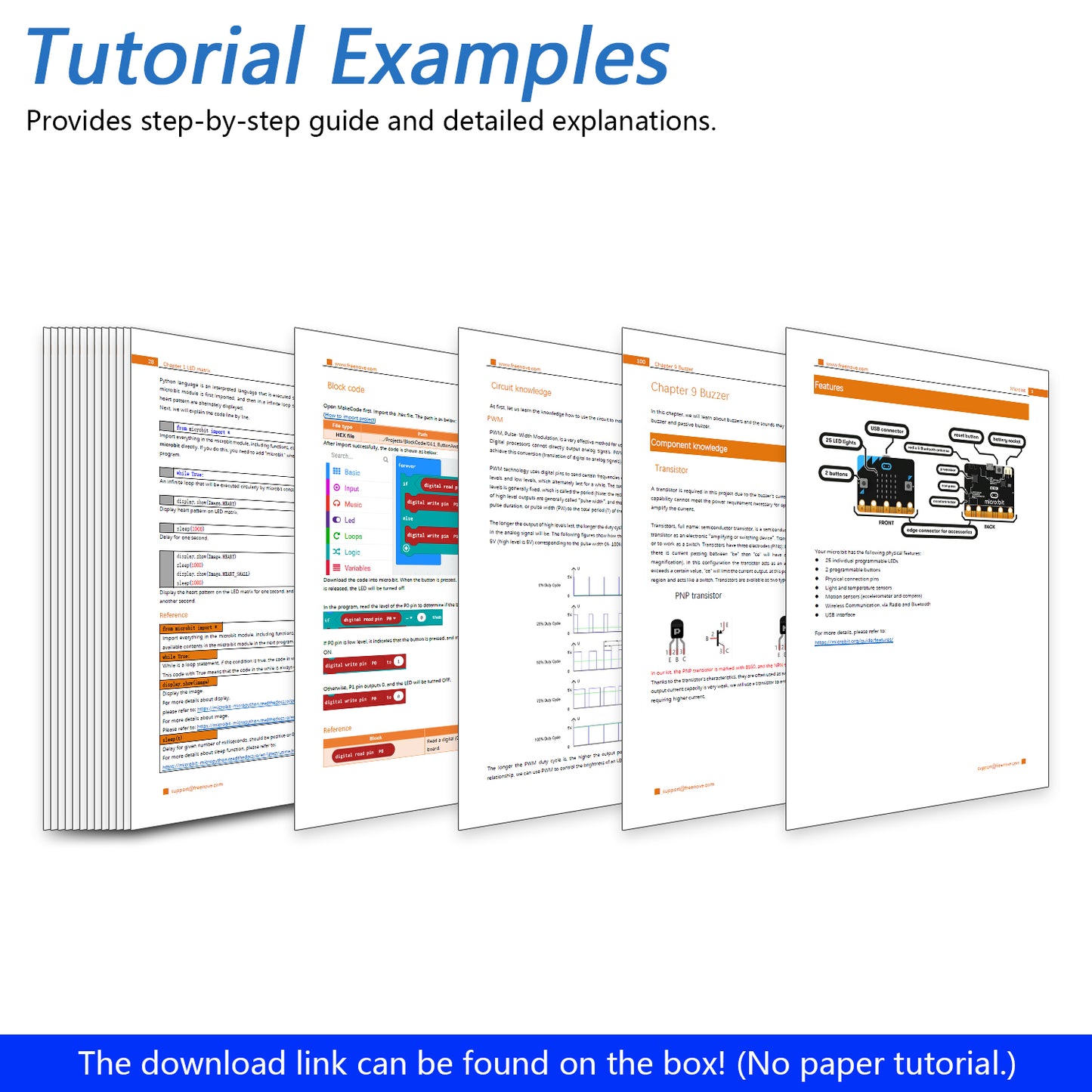 Freenove Ultimate Starter Kit for BBC micro:bit V2, 316-Page Detailed Tutorial, 225 Items, 44 Projects, Blocks and Python Code