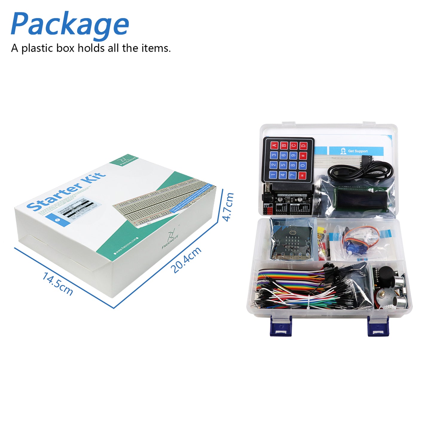Freenove Ultimate Starter Kit for BBC micro:bit V2, 316-Page Detailed Tutorial, 225 Items, 44 Projects, Blocks and Python Code