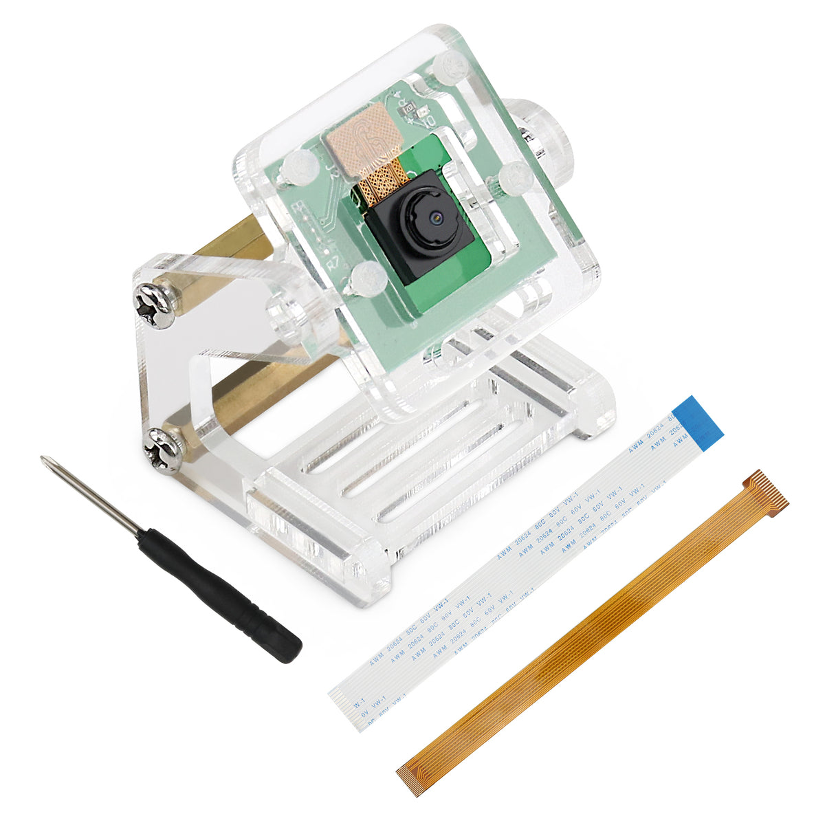 Freenove 5MP 8MP Camera for Raspberry Pi 5 4 B 3 B+ A+ Zero 2 W Jetson Nano, Adjustable Holder, 62° 120° Viewing Angle, 1080P 720P Output