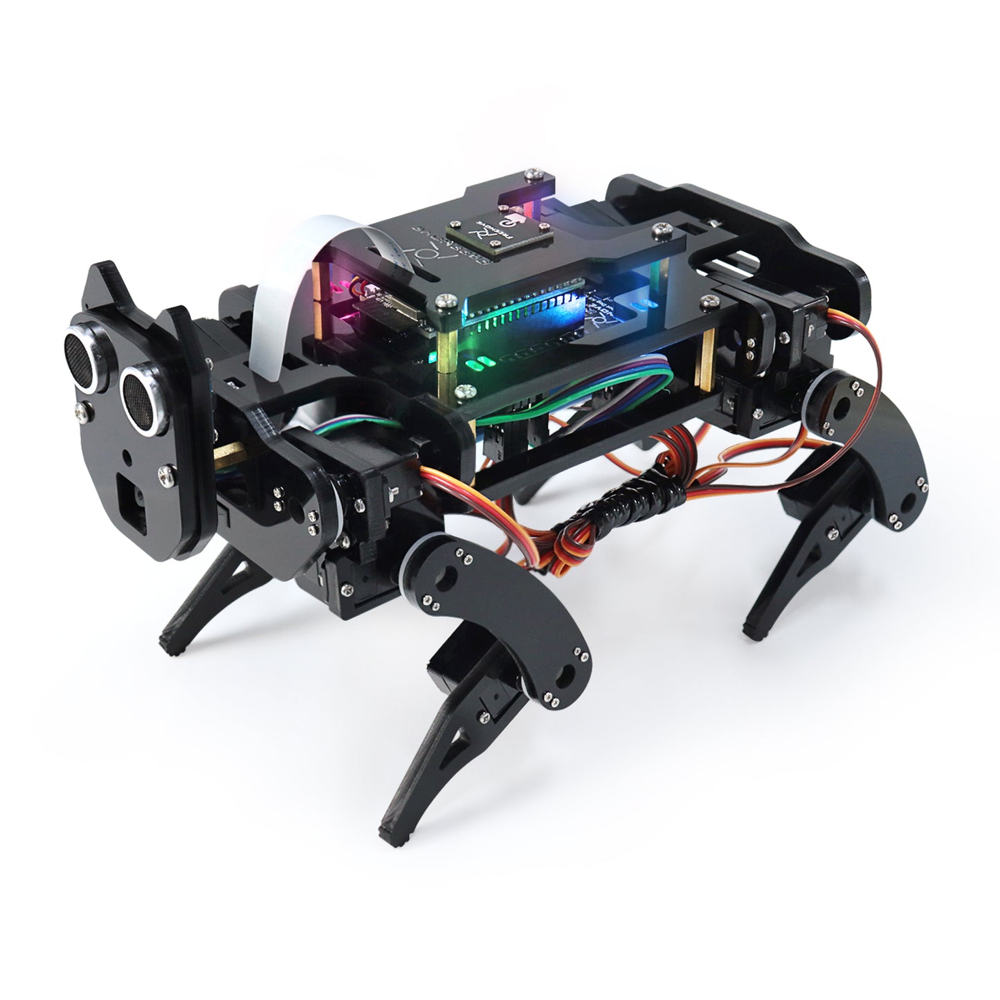 Freenove Robot Dog Kit for ESP32 CAM Camera Wi-Fi Bluetooth, Dual-core 32-bit 240 MHz Microcontroller, Walking, Touch Sensor, Ultrasonic Ranging, Buzzer, RGB LED, Servo, App