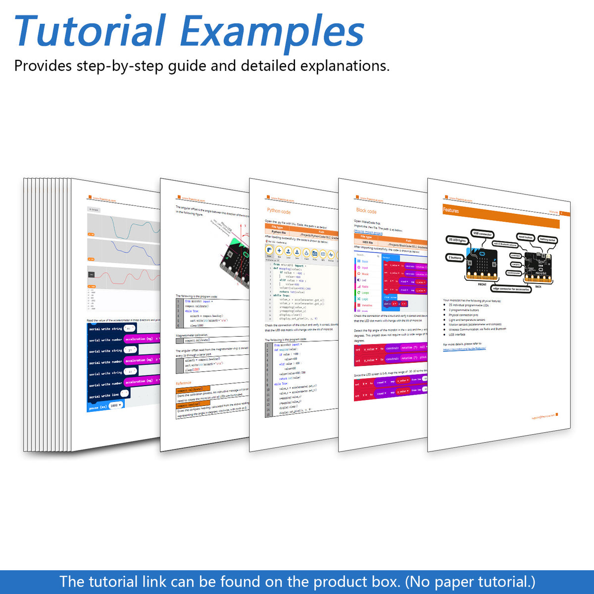 Freenove micro:bit V2 Board Kit with USB Cable, Blocks Visual Programming Language Code and Python Code, Detailed Tutorial, Example Projects