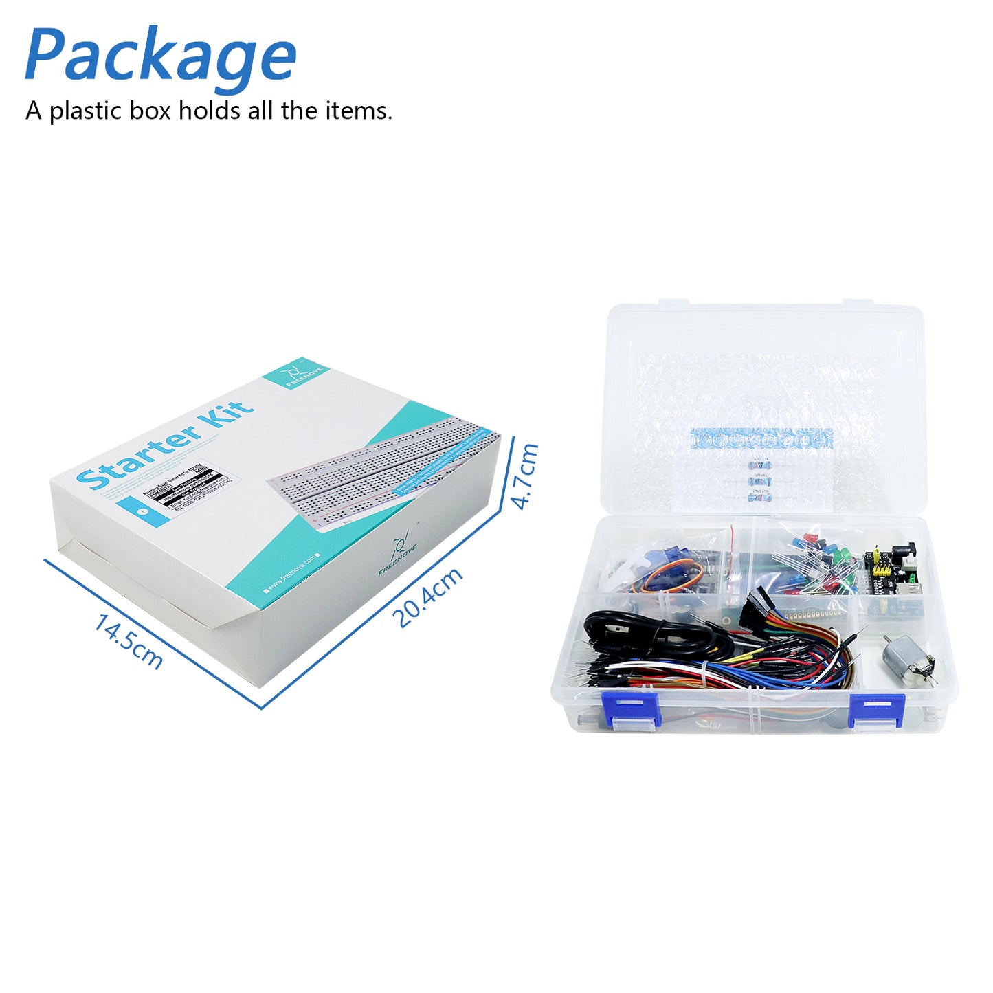 Freenove Super Starter Kit for ESP8266 Wi-Fi, 32-bit 160 MHz Mini Microcontroller, Python C Code, 497-Page Detailed Tutorial, 173 Items, 77 Projects