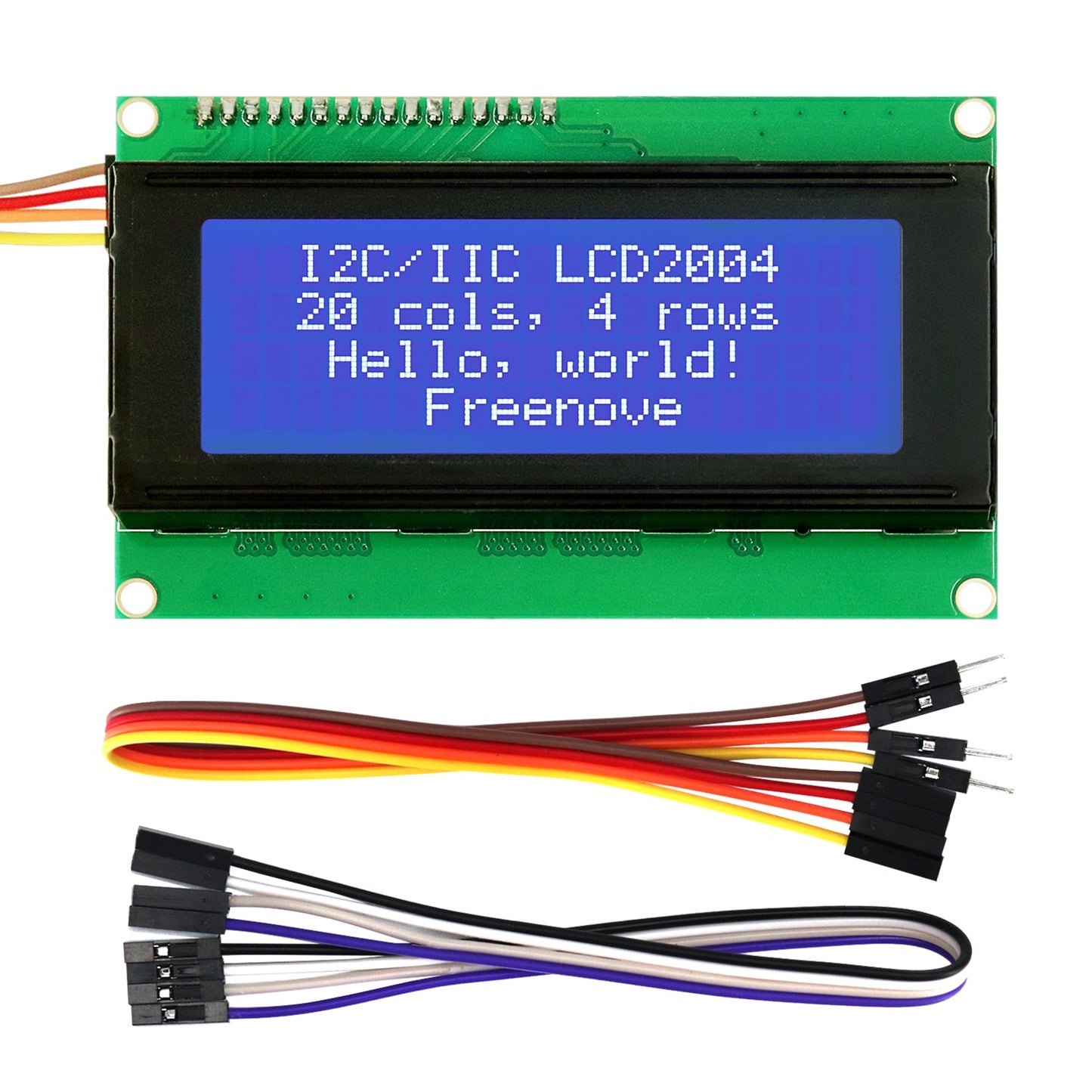 Freenove I2C IIC LCD 1602 2004 Module for Arduino Raspberry Pi Pico ESP32 ESP8266, Serial 16x2 20x4 Display