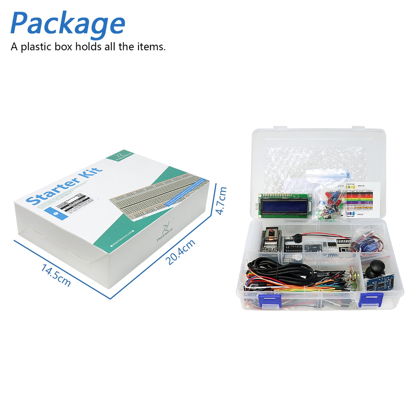 Freenove Super Starter Kit for ESP32-S3 ESP32 S3 CAM Camera Wi-Fi Bluetooth, Dual-core 32-bit 240 MHz Microcontroller, Python C Code, 539-Page Detailed Tutorial, 176 Items, 76 Projects