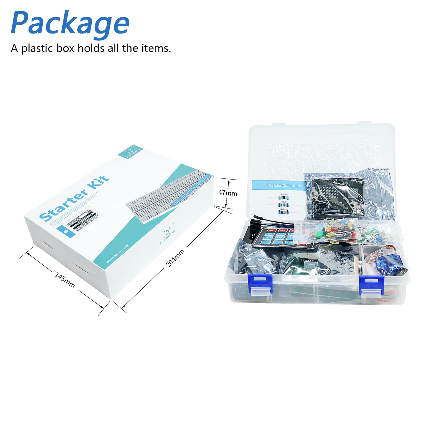 Freenove Ultimate Starter Kit (Compatible with Arduino UNO R4 WiFi Mini), Arm Cortex-M4 Microcontroller, Onboard ESP32-S3, 399-Page Detailed Tutorial, 220 Items, 78 Projects