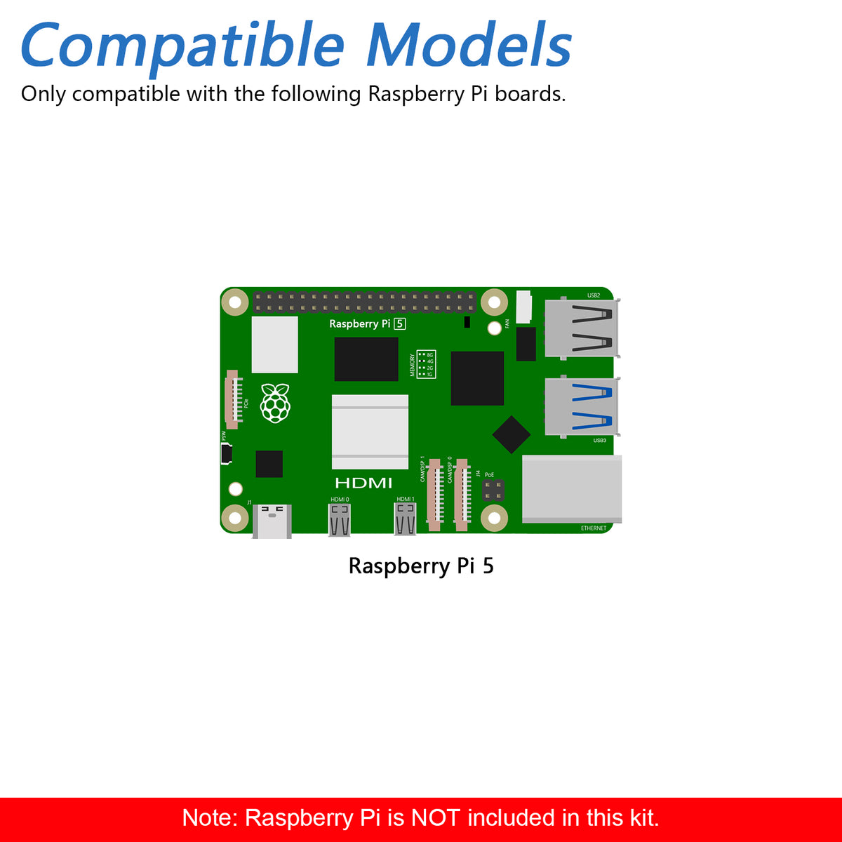 Freenove M.2 NVMe Adapter V2 for Raspberry Pi 5 with 128GB 256GB 512GB SSD, M.2 HAT Add-on Board, Solid State Drive, PCIe 2.0 / 3.0 Tested Speed 800 MB/s