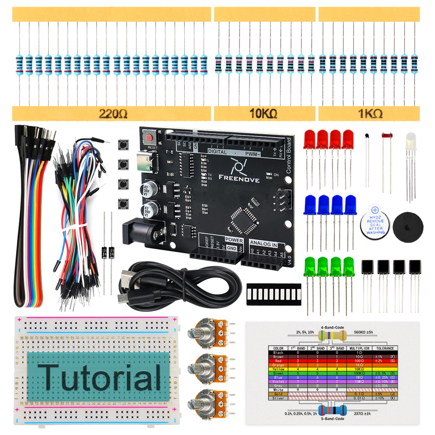 Freenove Basic Starter Kit (Compatible with Arduino IDE)