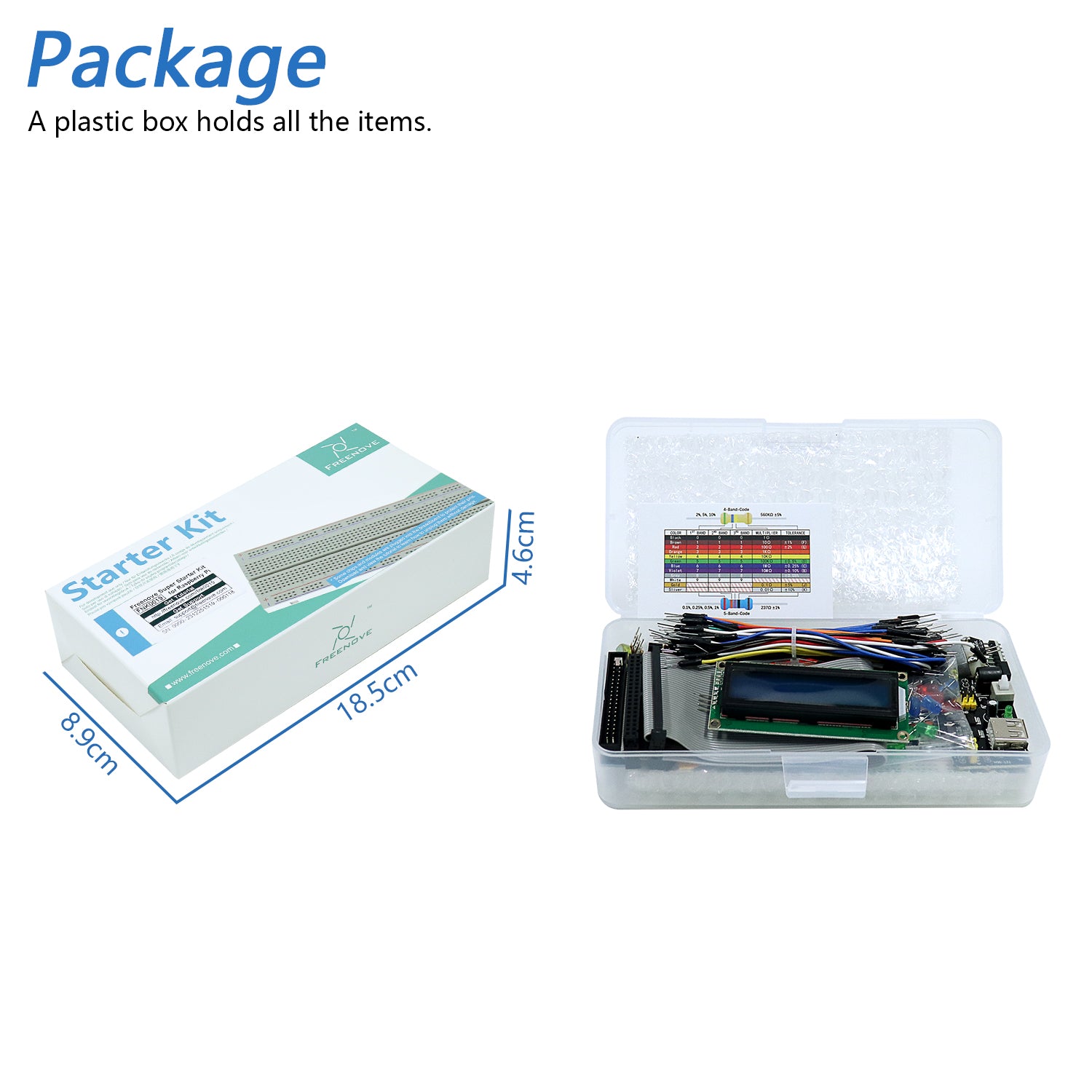 Freenove Super Starter Kit for Raspberry Pi 5 4 B 3 B+ Zero 2 W, 682-P