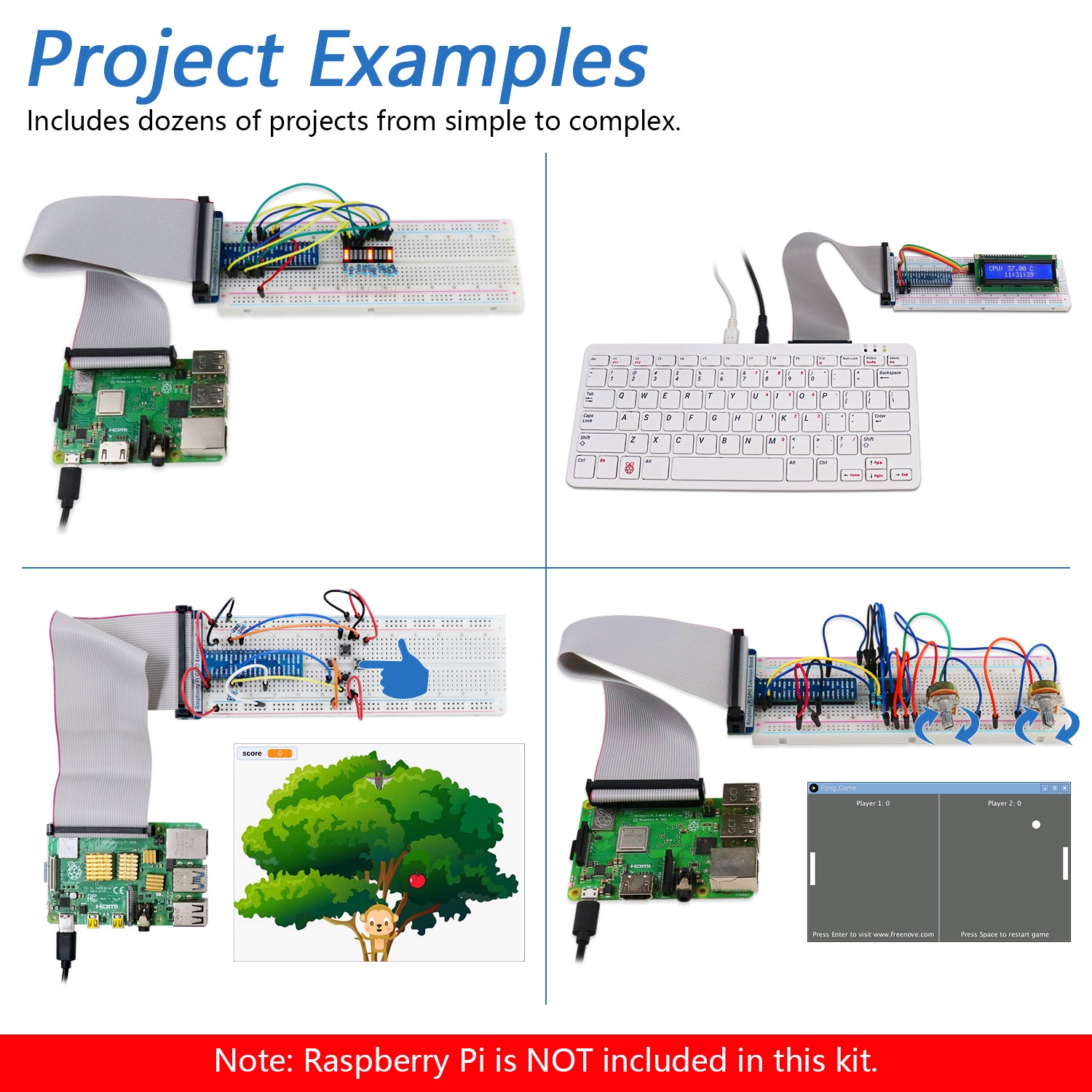 Freenove Ultimate Starter Kit for Raspberry Pi 5 4 B 3 B+ 400 Zero 2 W
