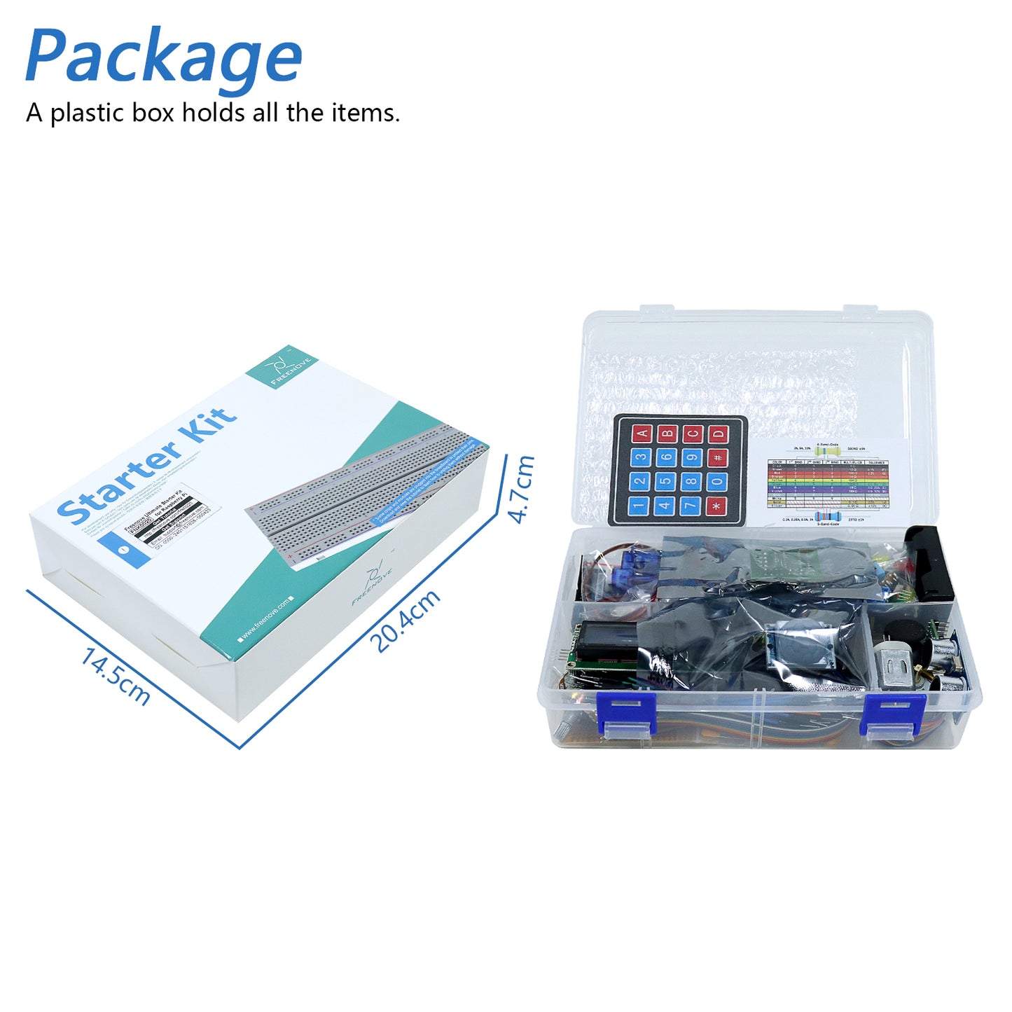 Freenove Ultimate Starter Kit for Raspberry Pi 5 4 B 3 B+ Zero 2 W, 962-Page Tutorial, 128 Projects, 223 Items, Python C Java Scratch Processing Code