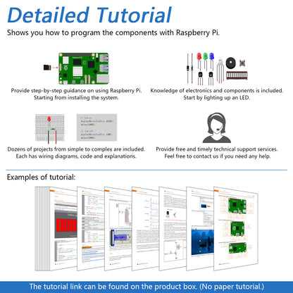 Freenove Basic Starter Kit for Raspberry Pi 5 4 B 3 B+ Zero 2 W, 383-Page Tutorial, 48 Projects, 146 Items, Python C Java Scratch Processing Code