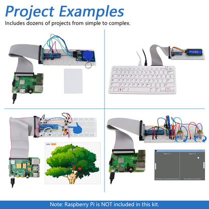 Freenove RFID Starter Kit for Raspberry Pi 5 4 B 3 B+ Zero 2 W, 927-Page Tutorial, 122 Projects, 204 Items, Python C Java Scratch Processing Code