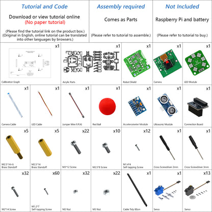 Freenove Robot Dog Kit for Raspberry Pi 5 4 Zero 2 W, Walking, Self Balancing, Face Recognition, Ball Tracing, Ultrasonic Ranging, App Control, Camera, Servo