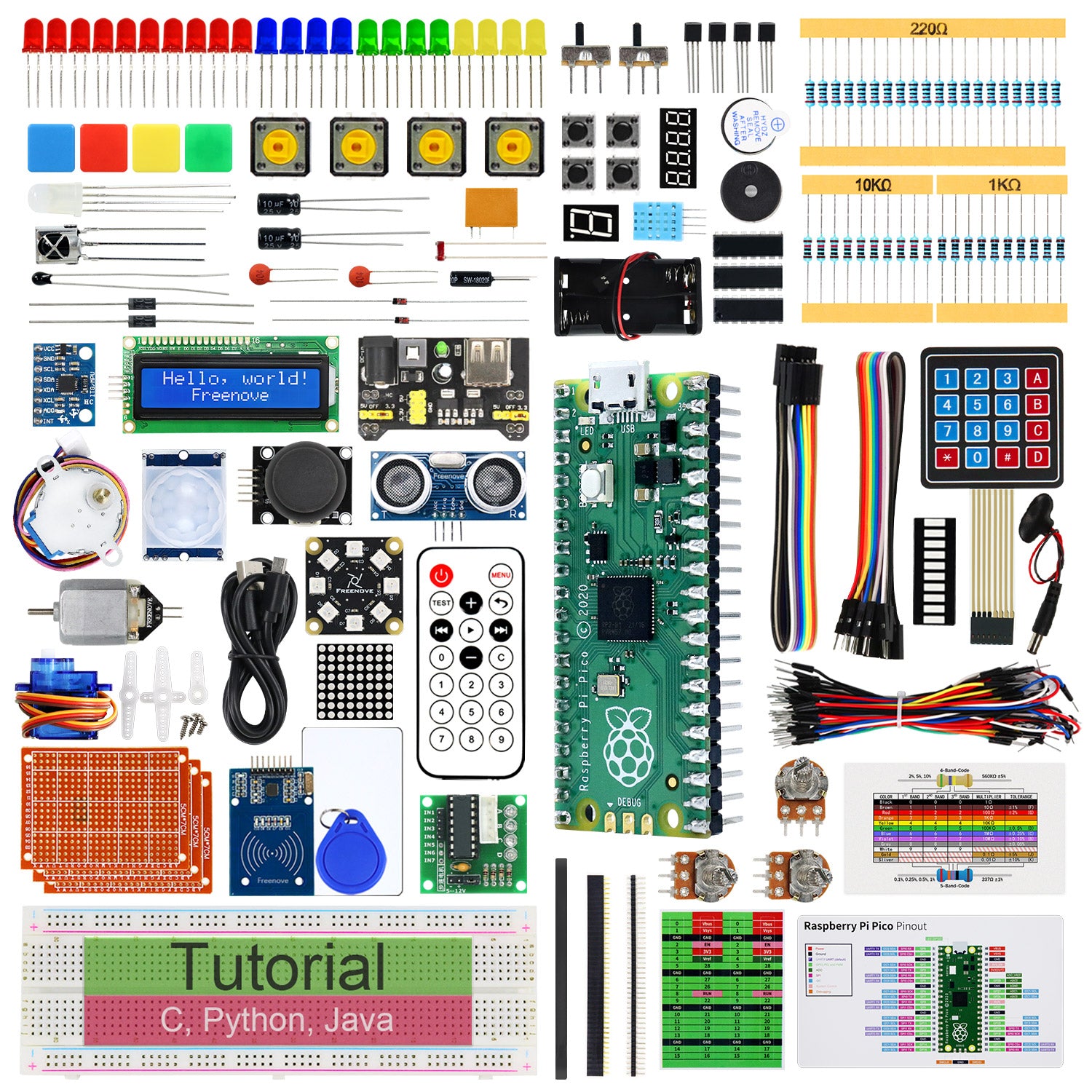 Pico Raspberry Pi Set Freenove Ultimate Starter Kit for Raspberry Pi Pico
