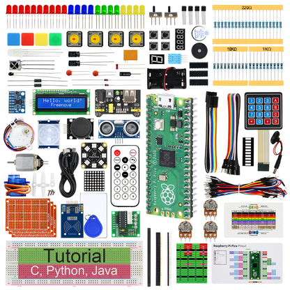Freenove Ultimate Starter Kit for Raspberry Pi Pico 1 2 W 2W, 3 Sets of Code Python C Java, 767-Page Detailed Tutorial, 119 Example Projects, 220 Items