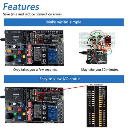 Freenove Projects Kit (Compatible with Arduino IDE)