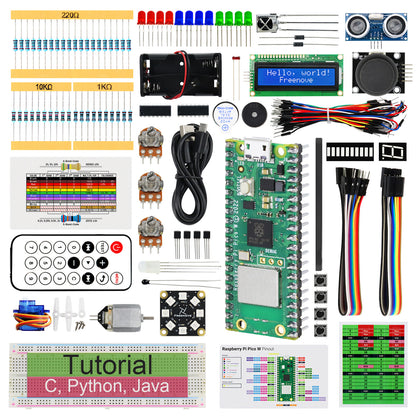 Freenove Super Starter Kit for Raspberry Pi Pico 1 2 W 2W, 3 Sets of Code Python C Java, 588-Page Detailed Tutorial, 94 Example Projects, 175 Items