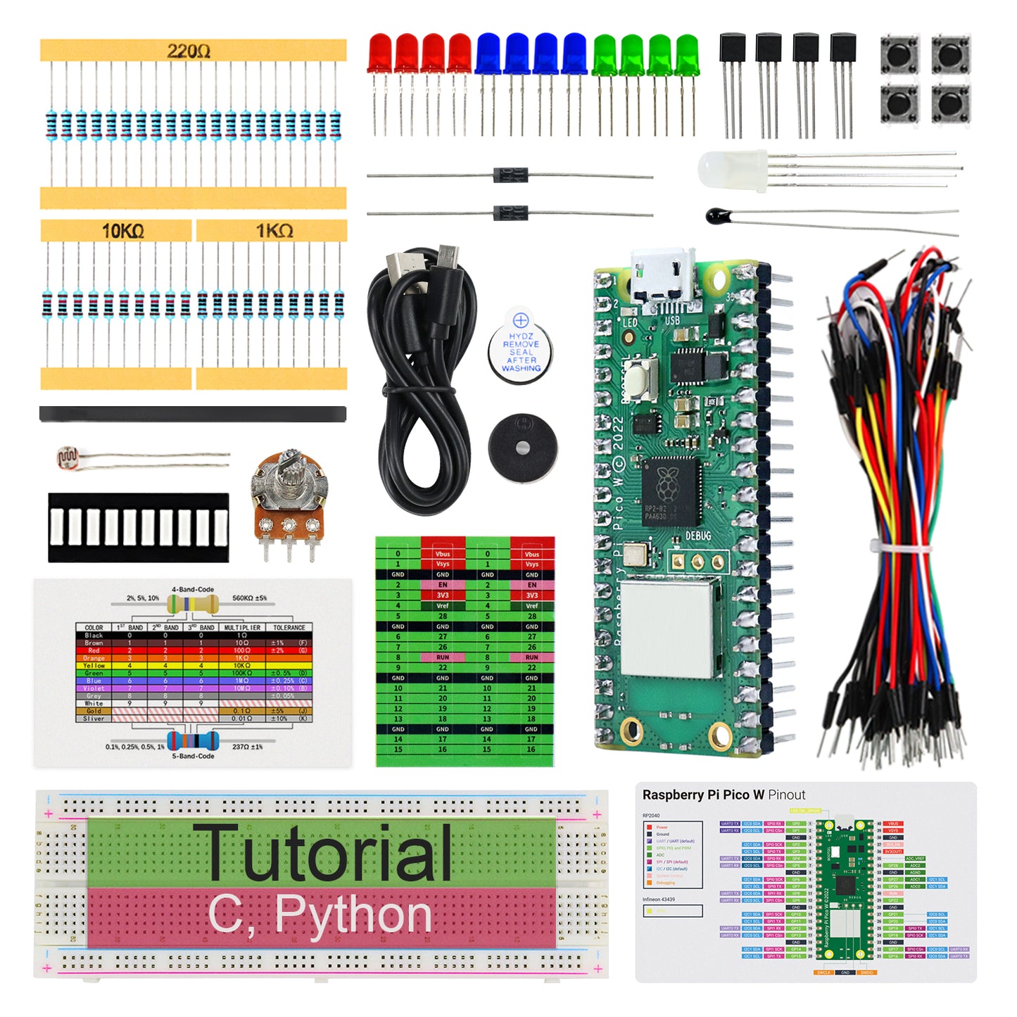 Tutoriel Inclus LAFVIN Kit Démarrage Raspberry Pi Pico - Avec ...