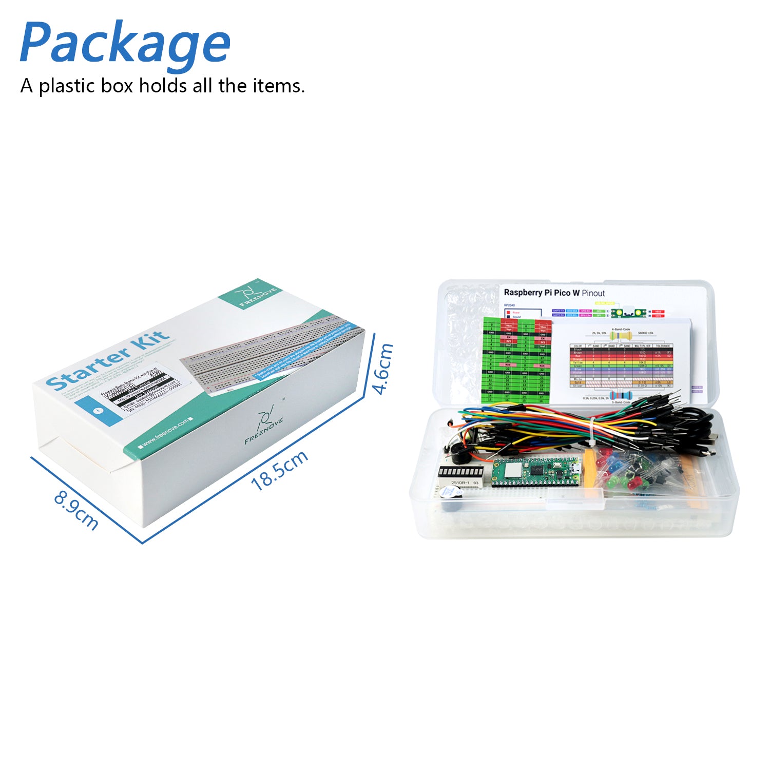 Freenove Super Starter Kit for Raspberry Pi Pico W (Included), Dual-core Arm Cortex-M0 Microcontroller, 588-Page Detailed Tutorial, 177 Items, 94 Projects, Python C Java Code Freenove Super Starter Kit for Raspberry Pi Pico W (Included), Dual-core Arm Cortex-M0 Microcontroller, 588-Page Detailed Tutorial, 177 Items, 94 Projects, Python C Java Code