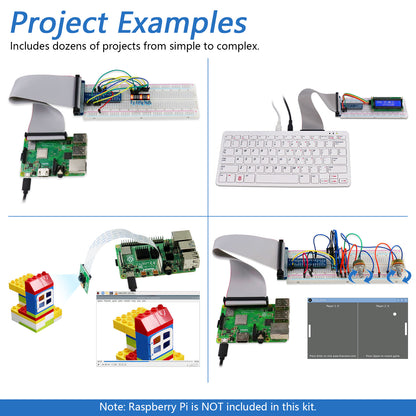 Freenove Complete Starter Kit for Raspberry Pi 5 4 B 3 B+ Zero 2 W, 1170-Page Tutorial, 164 Projects, 386 Items, Python C Java Scratch Processing Code, Camera Speaker