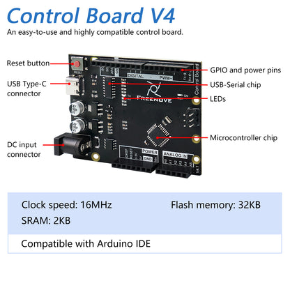 Freenove Control Board V4 (Compatible with Arduino IDE)