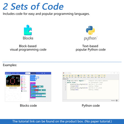 Freenove Basic Starter Kit for micro:bit V2, Blocks Visual Programming Language Code and Python Code, 179-Page Detailed Tutorial, 27 Projects, 162 Items