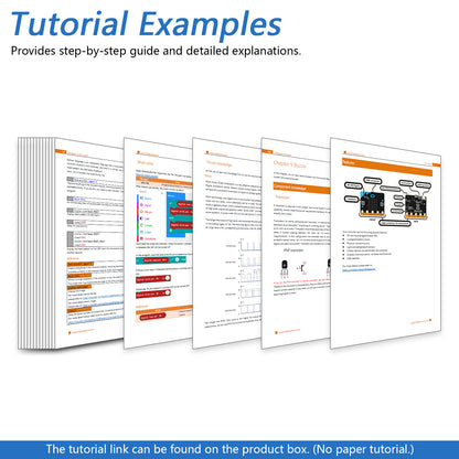 Freenove Basic Starter Kit for micro:bit V2, Blocks Visual Programming Language Code and Python Code, 179-Page Detailed Tutorial, 27 Projects, 162 Items