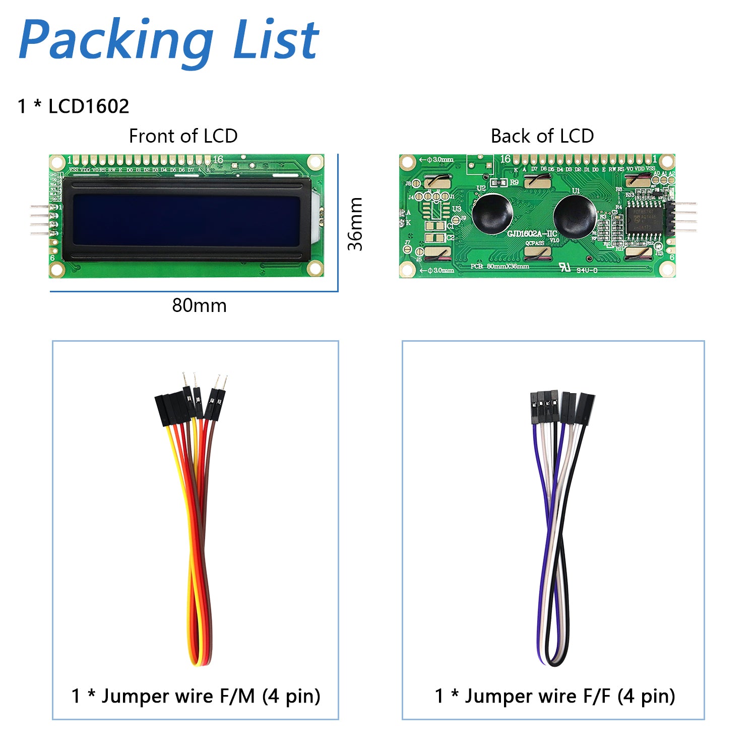 Freenove I2C LCD 1602 Module