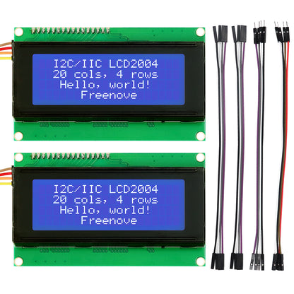 Freenove I2C IIC LCD 1602 2004 Module for Arduino Raspberry Pi Pico ESP32 ESP8266