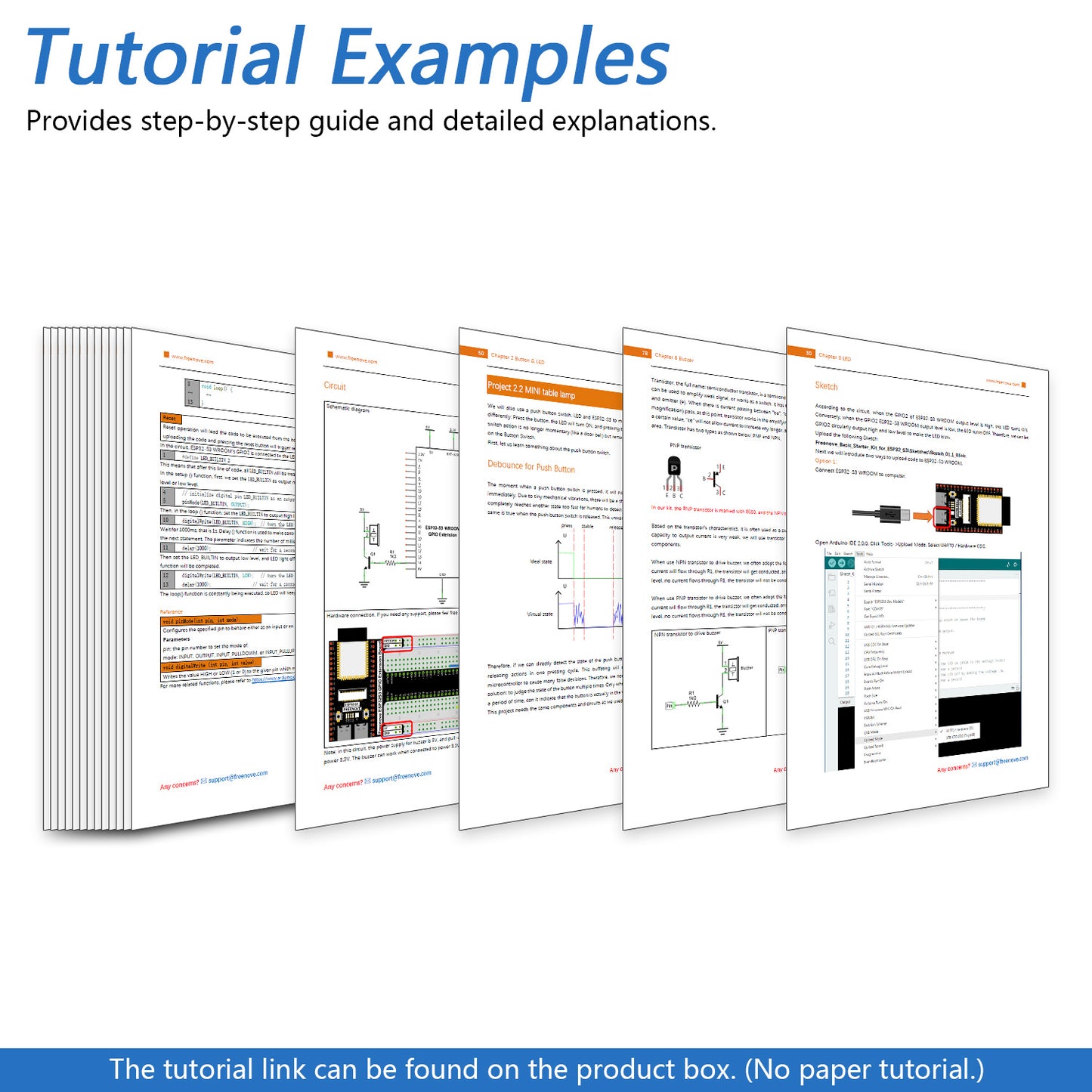 Freenove ESP32 DEV ESP32-S3 CAM Basic Starter Kit, USB-OTG Camera Wi-Fi Bluetooth, 240 MHz 32-bit Dual-core, Python C Code, 463-Page Detailed Tutorial, 60 Projects, 144 Items