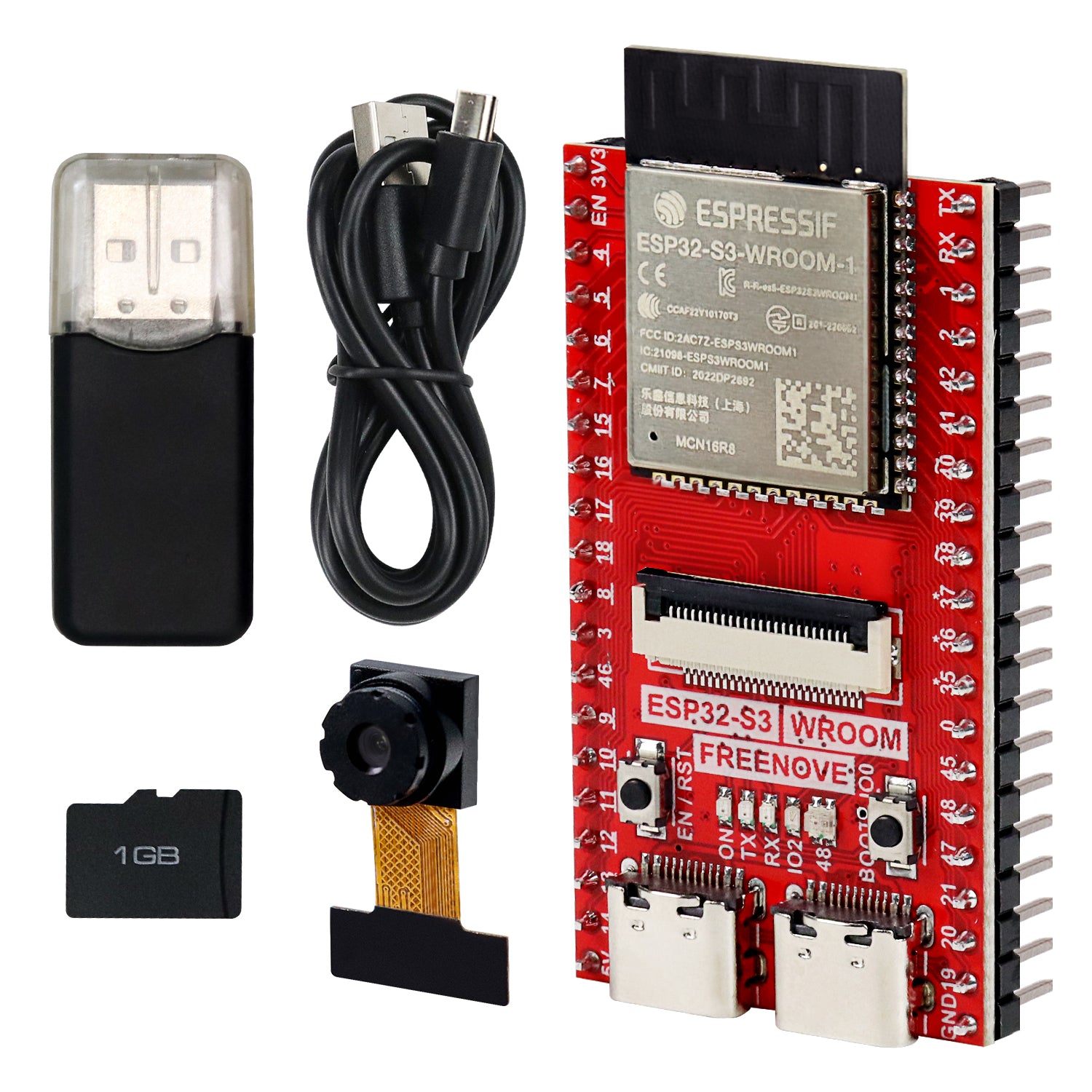 Freenove Basic Starter Kit For ESP32-S3 ESP32 S3 CAM Camera Wi-Fi Blue
