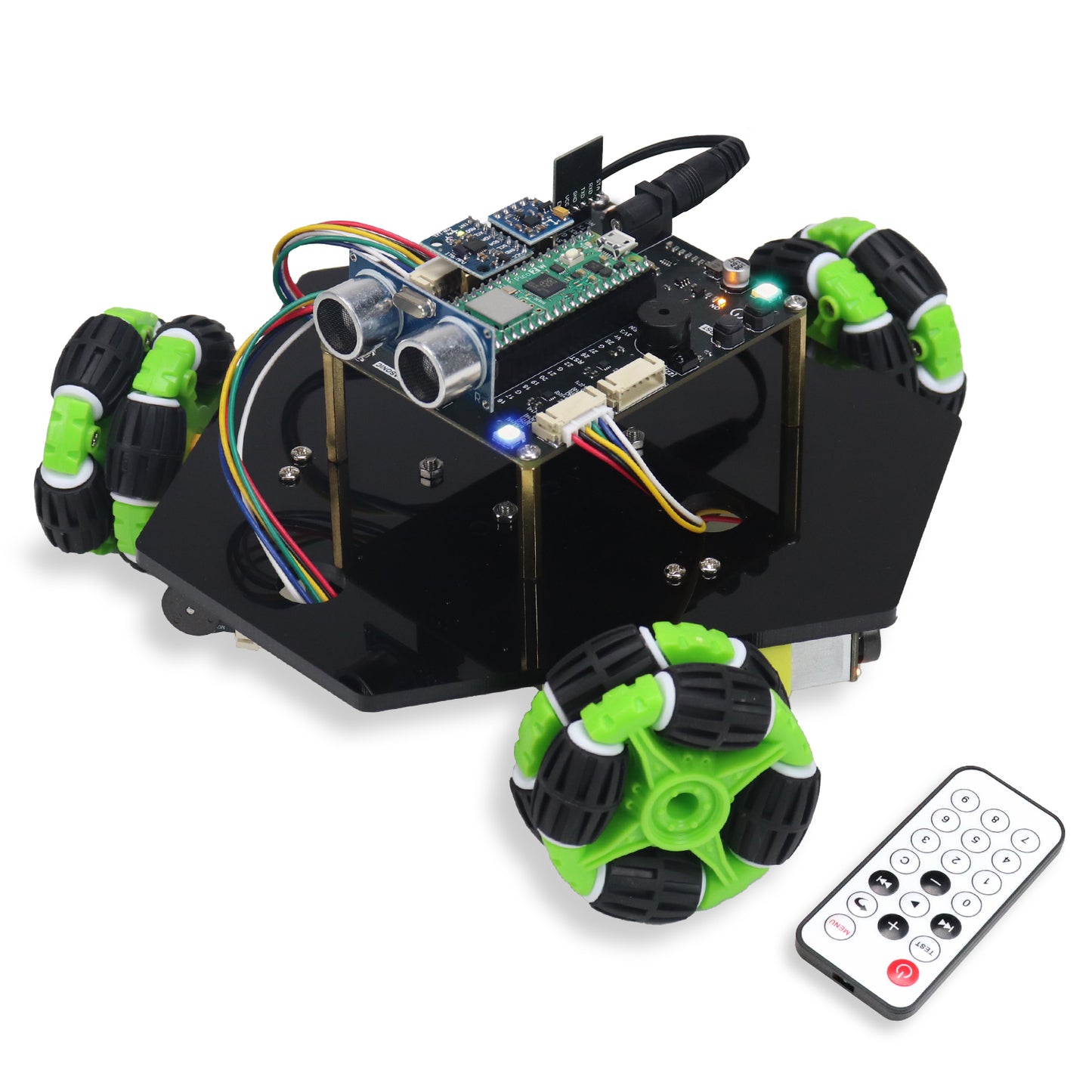 Freenove Omni Wheel Car Kit for Raspberry Pi Pico 1 2 W H WH, 3-wheel and 4-wheel Forms, Accelerometer Module, Compass Module