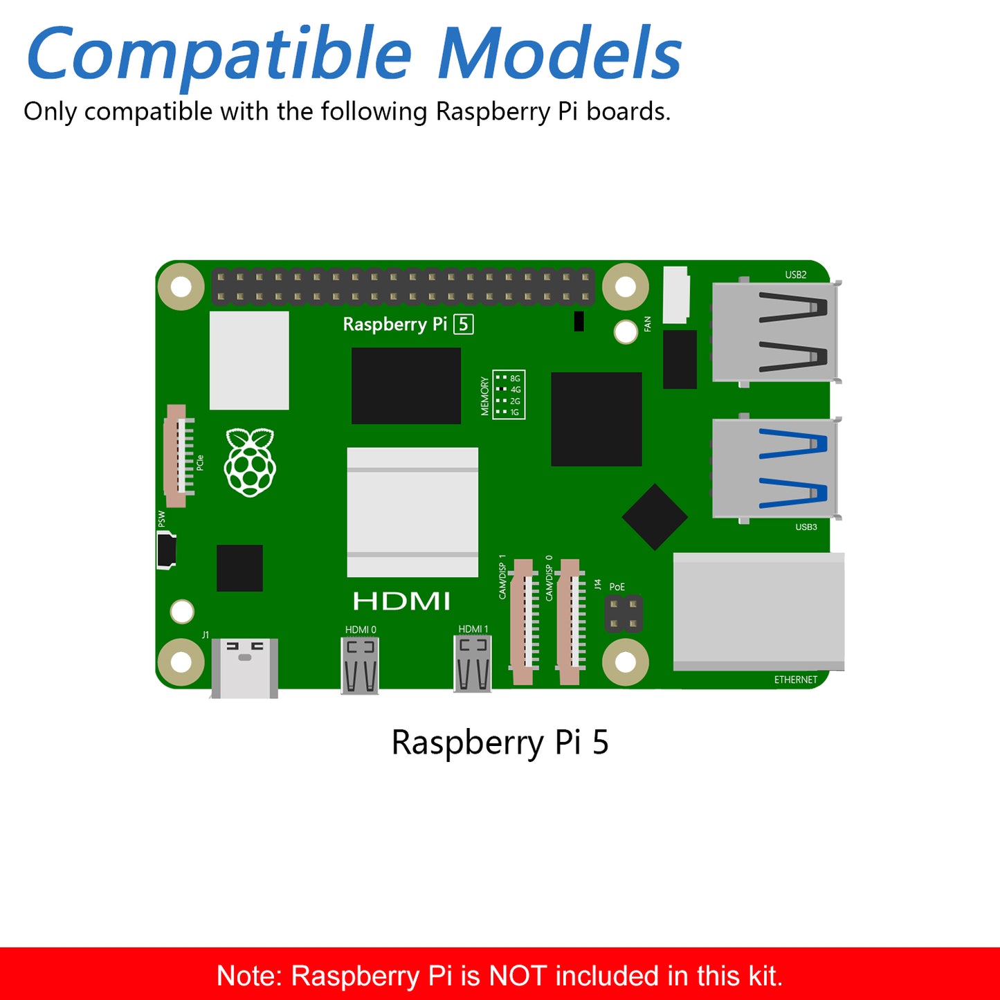 Freenove M.2 NVMe SSD Adapter for Raspberry Pi 5