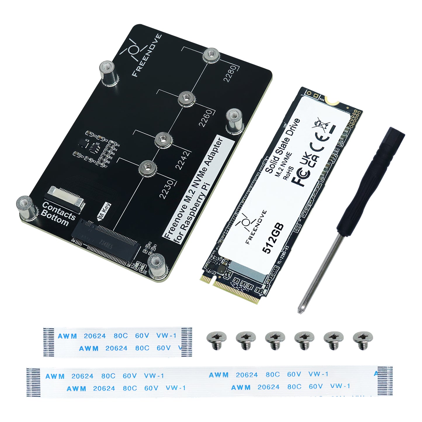 Freenove M.2 NVMe SSD Adapter for Raspberry Pi 5