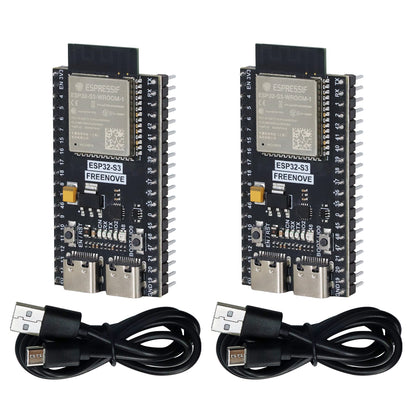 Freenove ESP32 DEV ESP32-S3 Development Board Kit, USB-OTG Wi-Fi Bluetooth, 240 MHz 32-bit Dual-core Microcontroller, Python C Code, Example Projects Tutorial