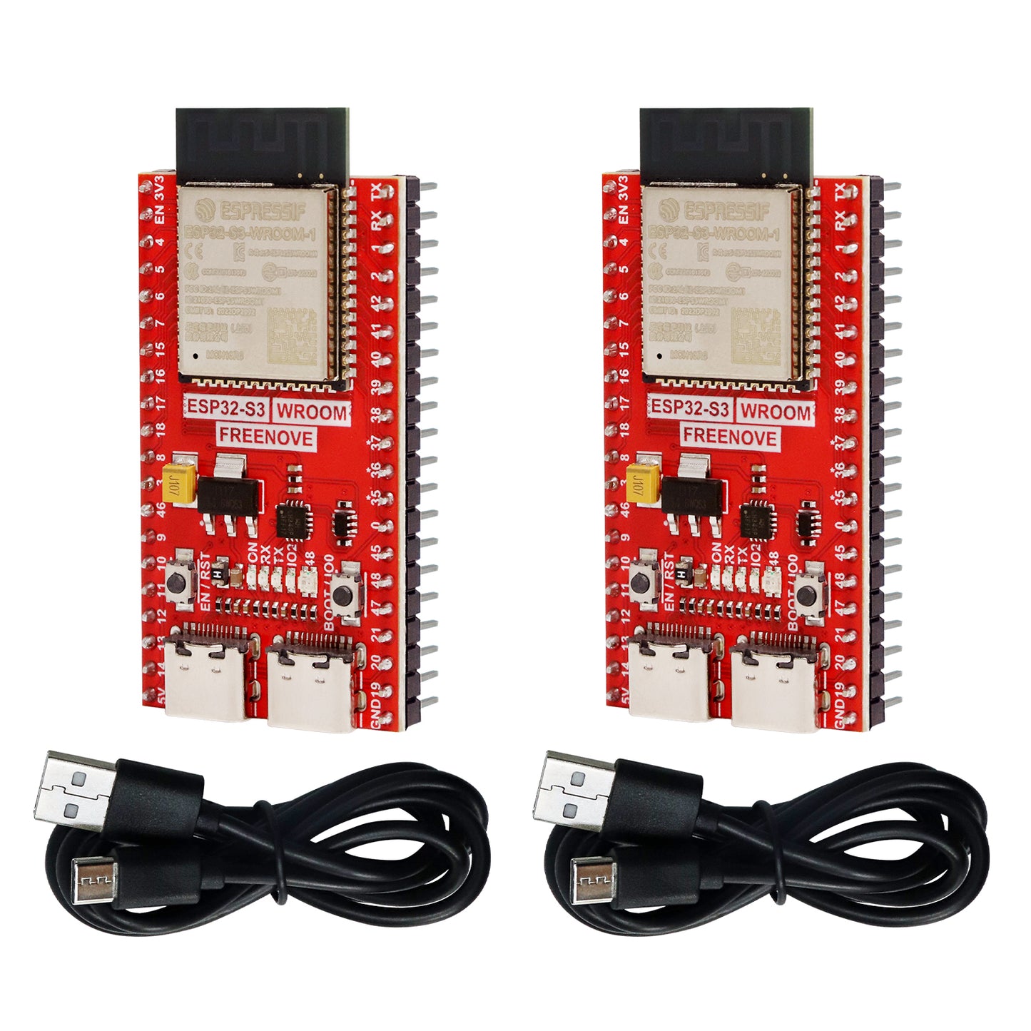 Freenove ESP32-S3 ESP32 S3 Wi-Fi Bluetooth Board Lite, Dual-core 32-bit 240 MHz Microcontroller, Python C Code, Example Projects Tutorial