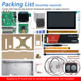 Freenove Computer Case Kit for Raspberry Pi 5, 128GB M.2 NVMe SSD, 4.3