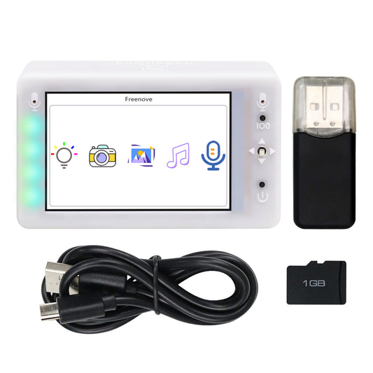 Freenove Media Kit for ESP32-S3 ESP32 S3 CAM Camera Wi-Fi Bluetooth, OpenAI / XiaoZhiAI, Dual-core 32-bit 240 MHz Microcontroller, Screen Dual Speakers Dual Microphones, Tutorial Code