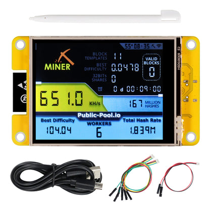 Freenove Bitcoin Miner NMMiner NerdMiner, ESP32 CYD 2.8 3.2 3.5 4.0 Inch Touch Display, Dual-core 32-bit 240 MHz Microcontroller WiFi BT Programmable, Code Tutorial
