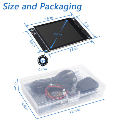 Freenove ESP32-S3 ESP32 S3 Capacitive Touch Display CYD WiFi BT, 2.8 Inch 240x320 IPS Screen Dual-core 32-bit 240 MHz, XiaoZhiAI