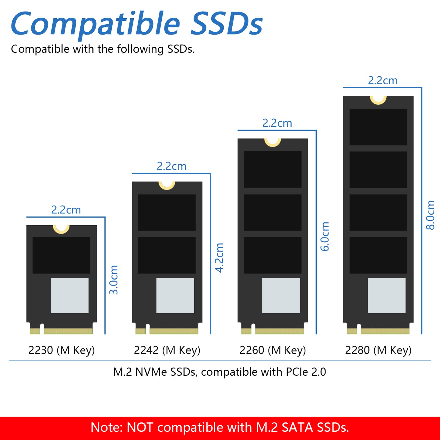 Freenove Quad / Dual M.2 NVMe Adapter for Raspberry Pi 5, SSD HAT AI HAT 4 / 2 Slots NAS RAID Kit, Solid State Drive Size 2230 2242 2260 2280, PCIe 2.0 Max Speed 500 MB/s