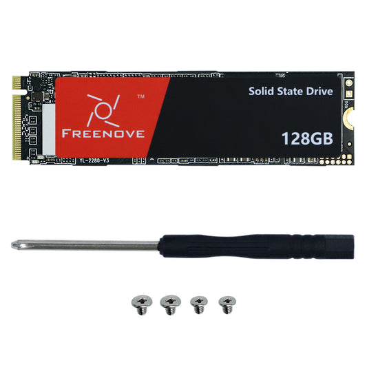 Freenove 128GB 256GB 512GB 1TB M.2 NVMe SSD for Raspberry Pi 5 HAT Adapter NAS Kit, Solid State Drive, Size 2280, PCIe 2.0 / 3.0