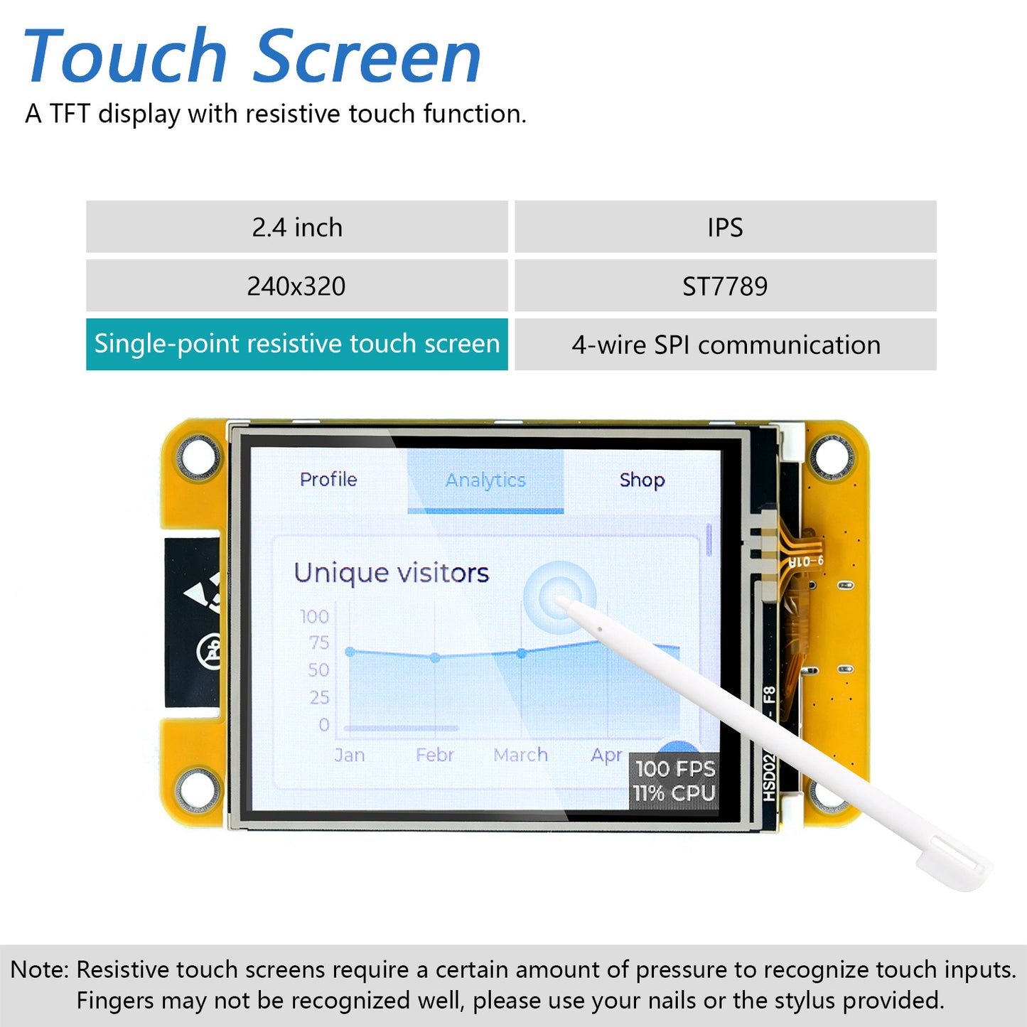 Freenove ESP32 Touch Display CYD WiFi BT, 2.4 2.8 3.2 3.5 4.0 Inch Touchscreen, Dual-core 32-bit 240 MHz, Code LVGL Example Tutorial