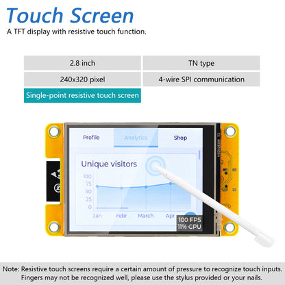 Freenove ESP32 Touch Display CYD WiFi BT, 2.4 2.8 3.2 3.5 4.0 Inch Touchscreen, Dual-core 32-bit 240 MHz, Code LVGL Example Tutorial