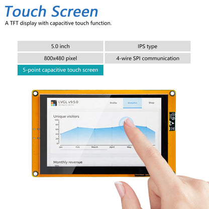 Freenove ESP32 S3 Touch Display CYD WiFi BT, 4.3 5.0 Inch Touchscreen, Dual-core 32-bit 240 MHz, Code Example Projects Tutorial